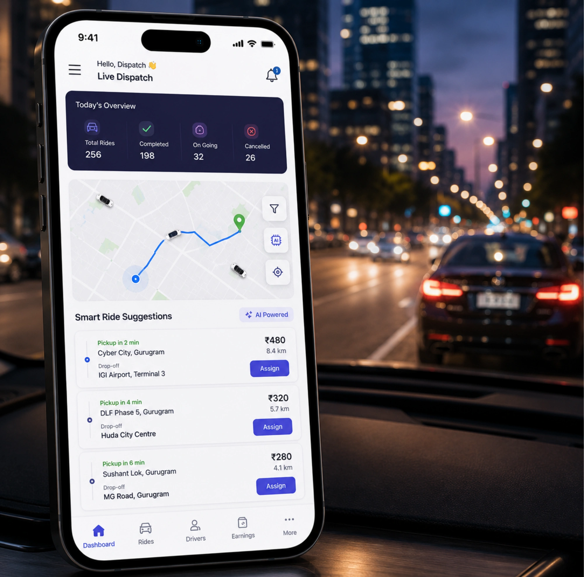 AI-Powered Ride Dispatch App Development